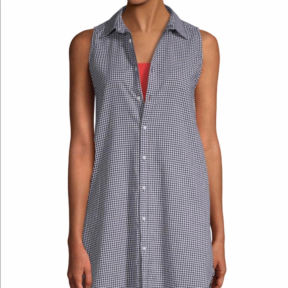 Onia Gingham Button Down Cover Up - image 1